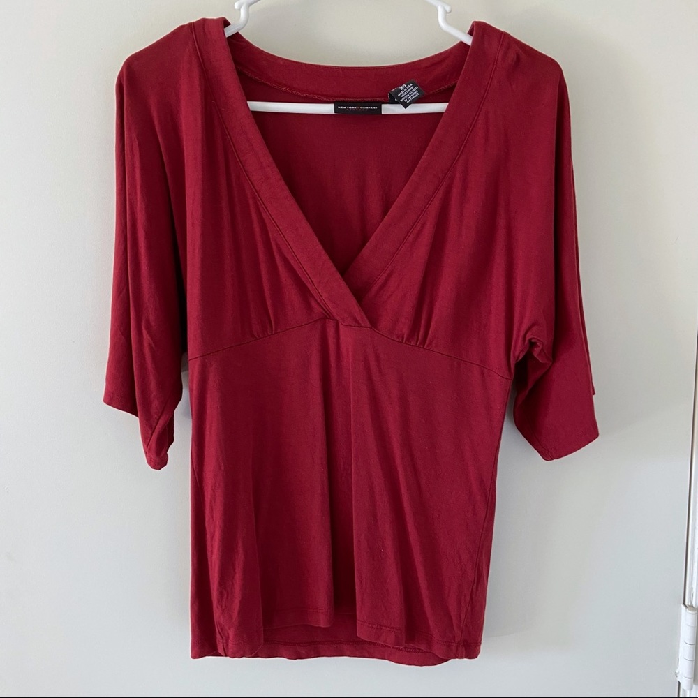 NY&Co Kimono Style  Red Top Size XS